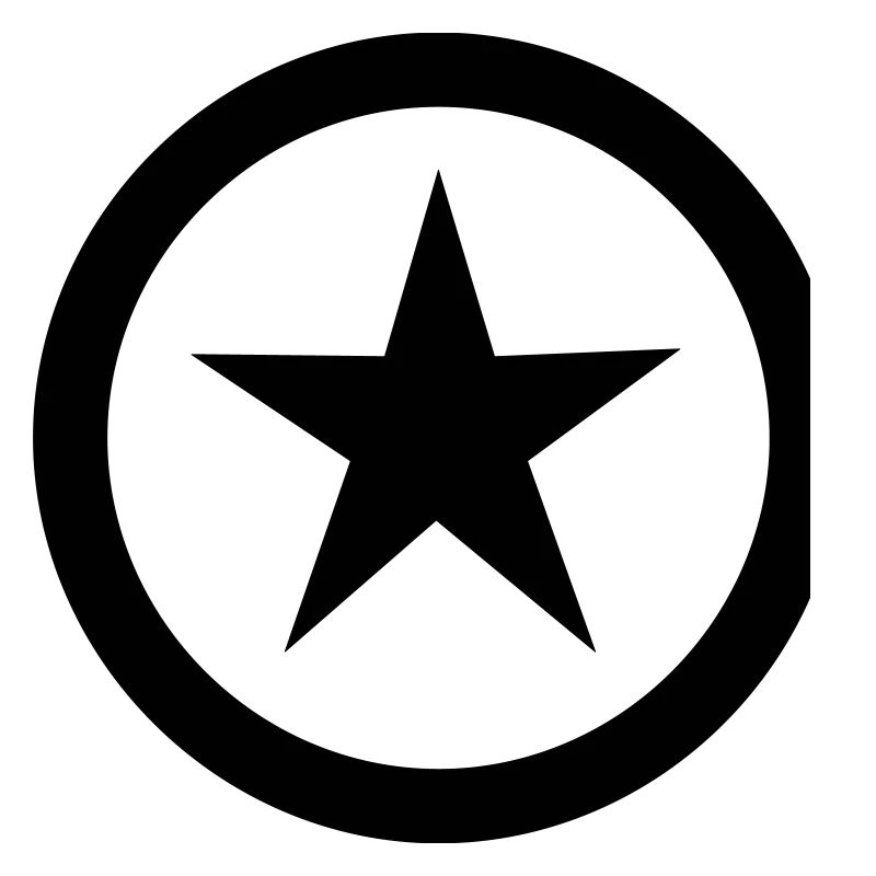 étoile dans cercle