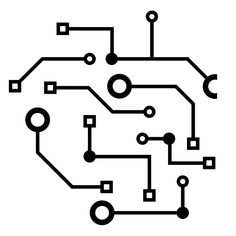 logo cool circuit wire data microchip circular