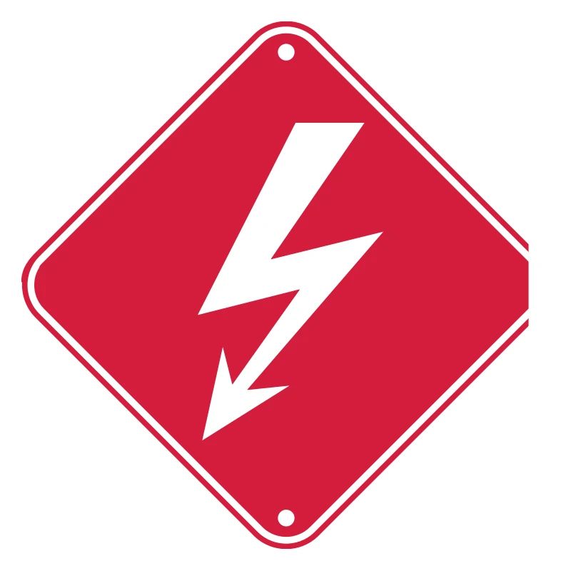 red clipart shield note electric flash current