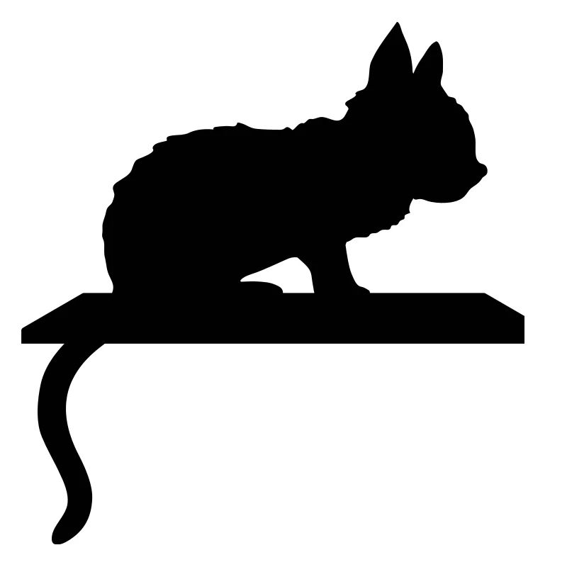 Contour De l’étagère Silhouette Chaton