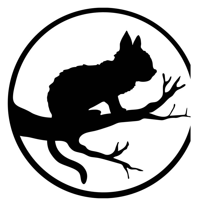 Moon Tree Black Cat