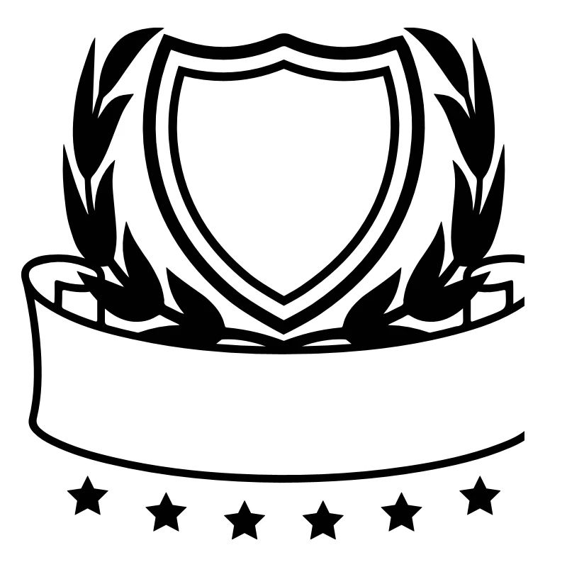 emblème bouclier couronne bannière design logo tex
