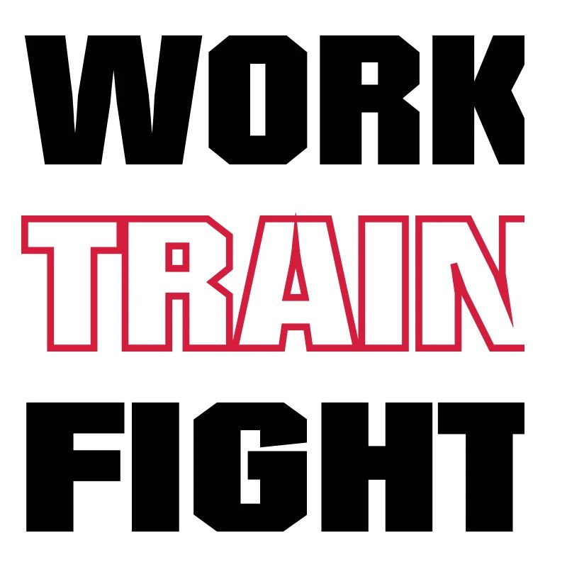 work train fight colored