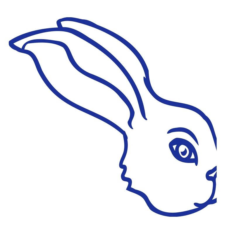 Visage de lapin jetant un coup d’œil de côté, profil vue de côté