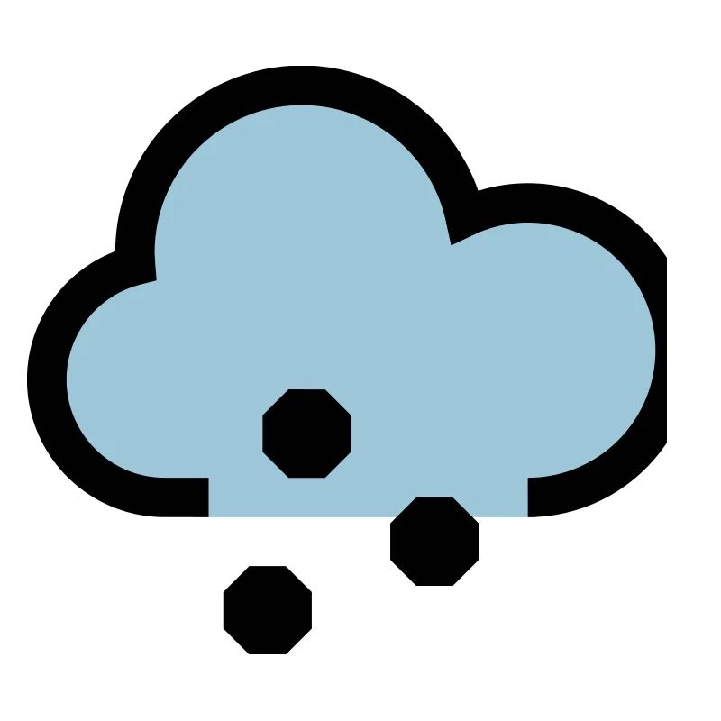 Wetter Symbol oder Icon Schnee und Graupel