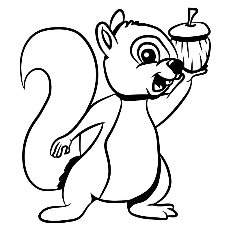 Squirrel feeding joy