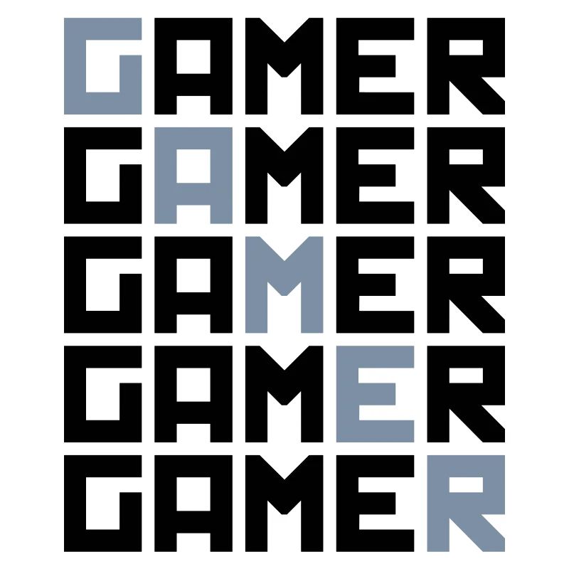 cool pattern text retro gamer logo play play n