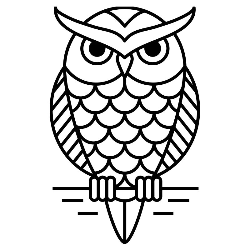 Eule Vogel Geschenk Hipster