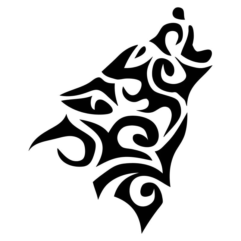 tribal wolf tattoo 1