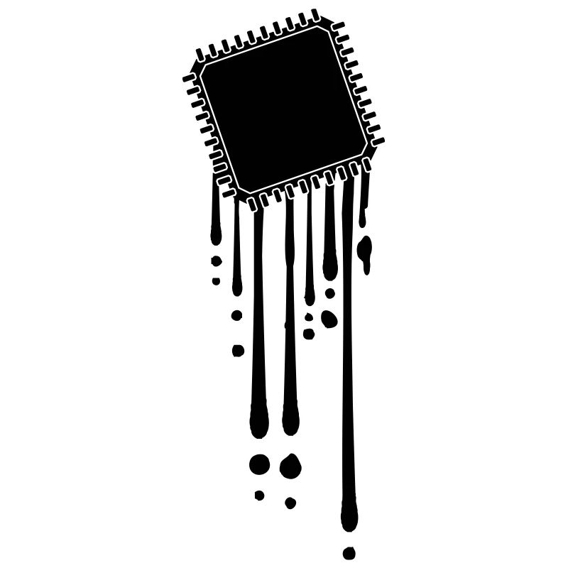 prozessor schmelzen tropfen graffiti cpu computer