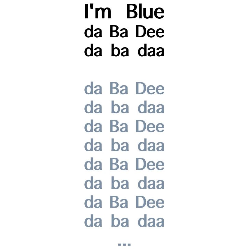 I'm blue, there ba dee (Eiffel 65) 90s party