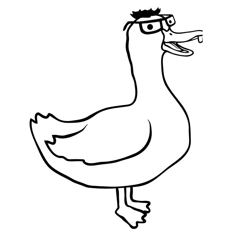 Nerd Goose Horn Glasses funny