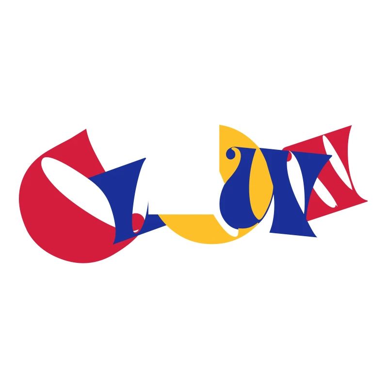 Clown Colorful Letters Text Logo Funny Funny