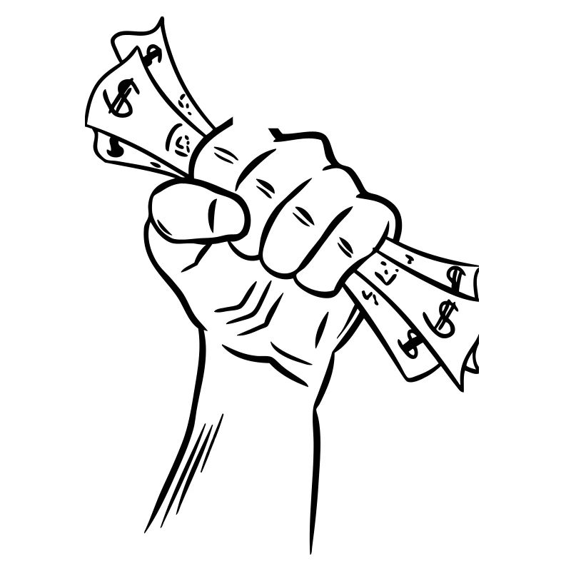 La main avec de l'argent