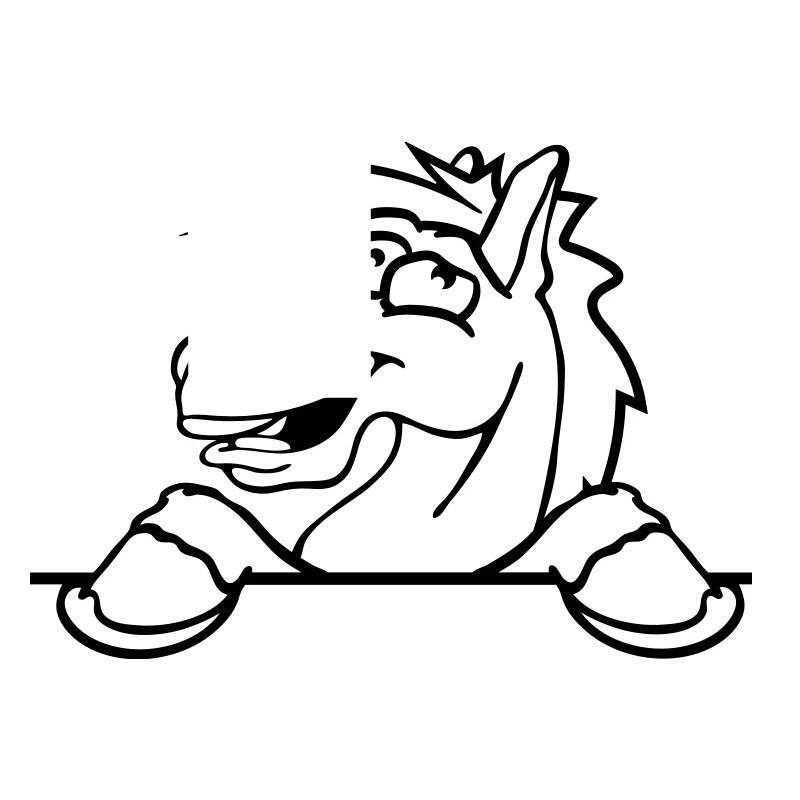 drôle comique mur de cheval de bande dessinée text