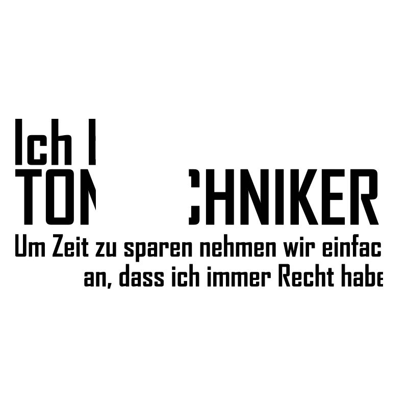 ich bin tontechniker