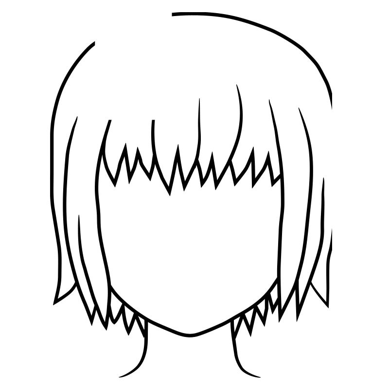 Manga Girl Head