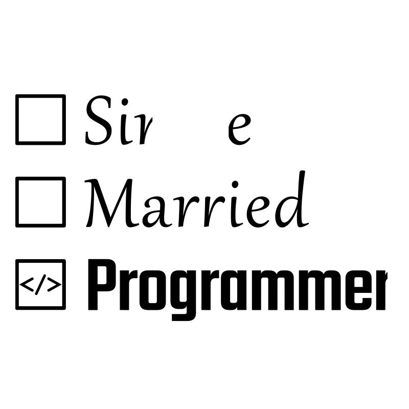 Célibataire, marié, programmeur