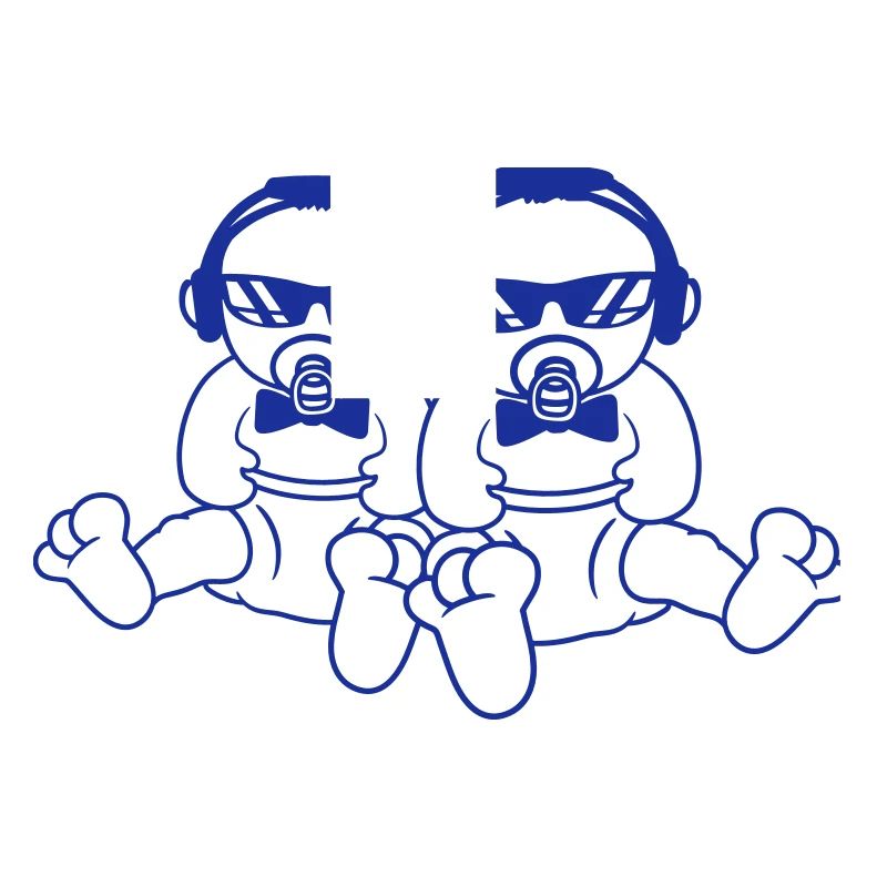 Bébés Cool 2 DJ Mignon Bambins Équipe Frères Crew