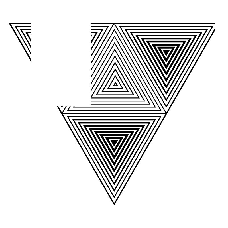 Optical illusion (Hipster Dreick) B&w Art