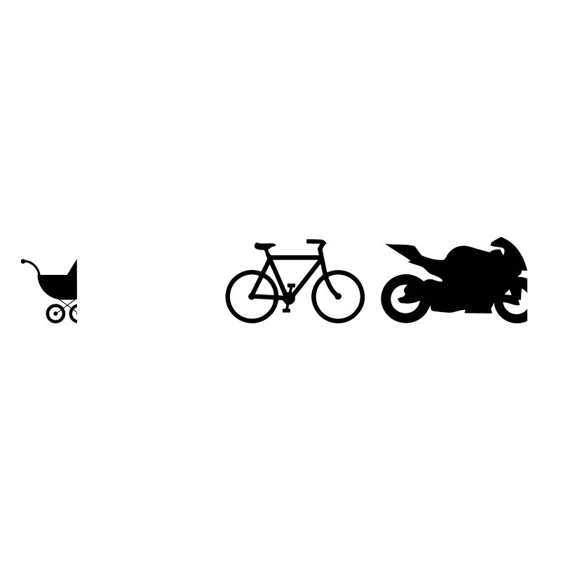 L'évolution de bébé à motard