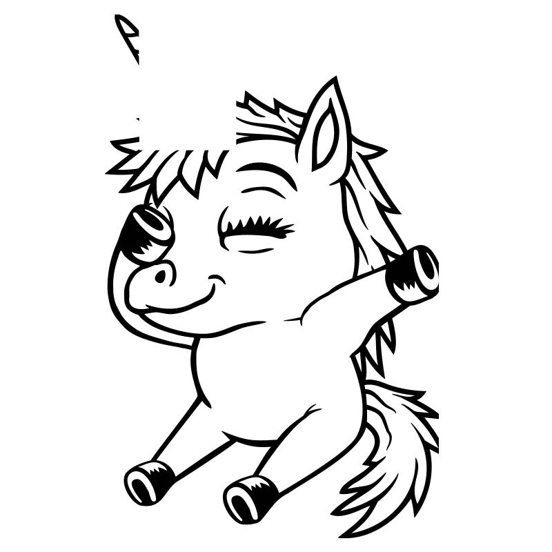 Sitzendes Dabbing Einhorn Mädchen