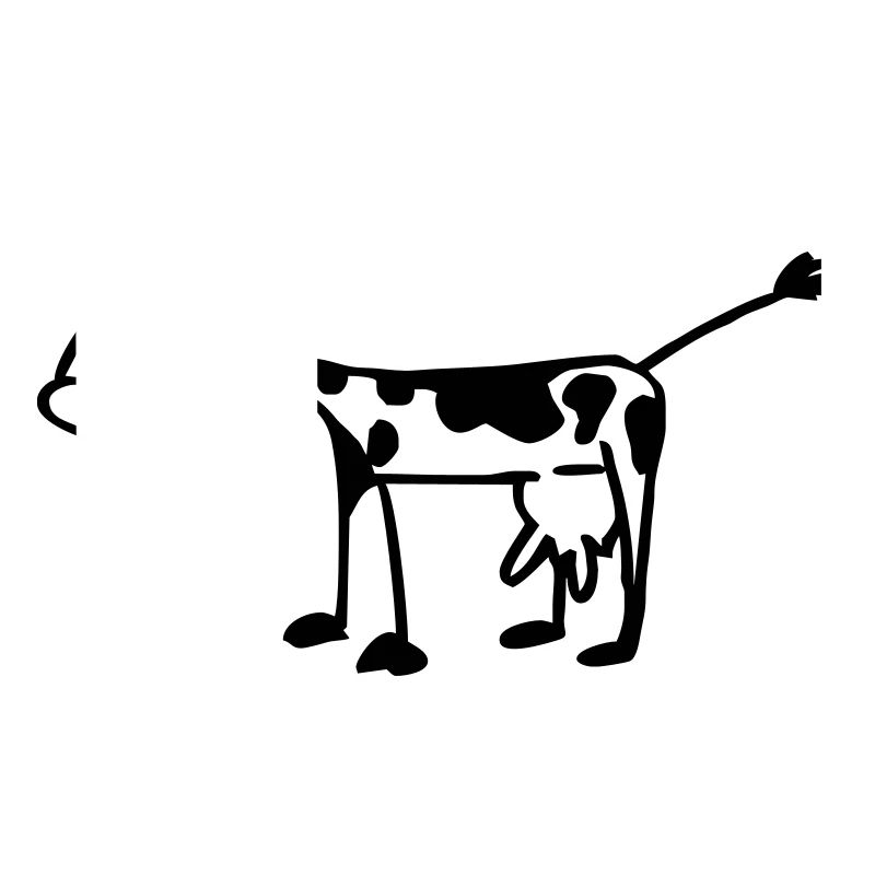 Strichmännchen-Kuh