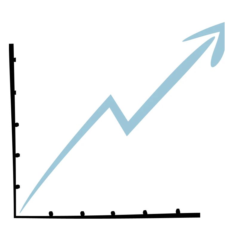line arrow line upwards earnings ascending