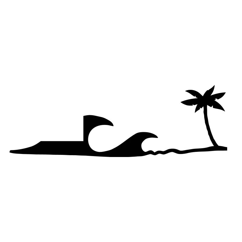 Waves on the Beach, waves on the beach under palm