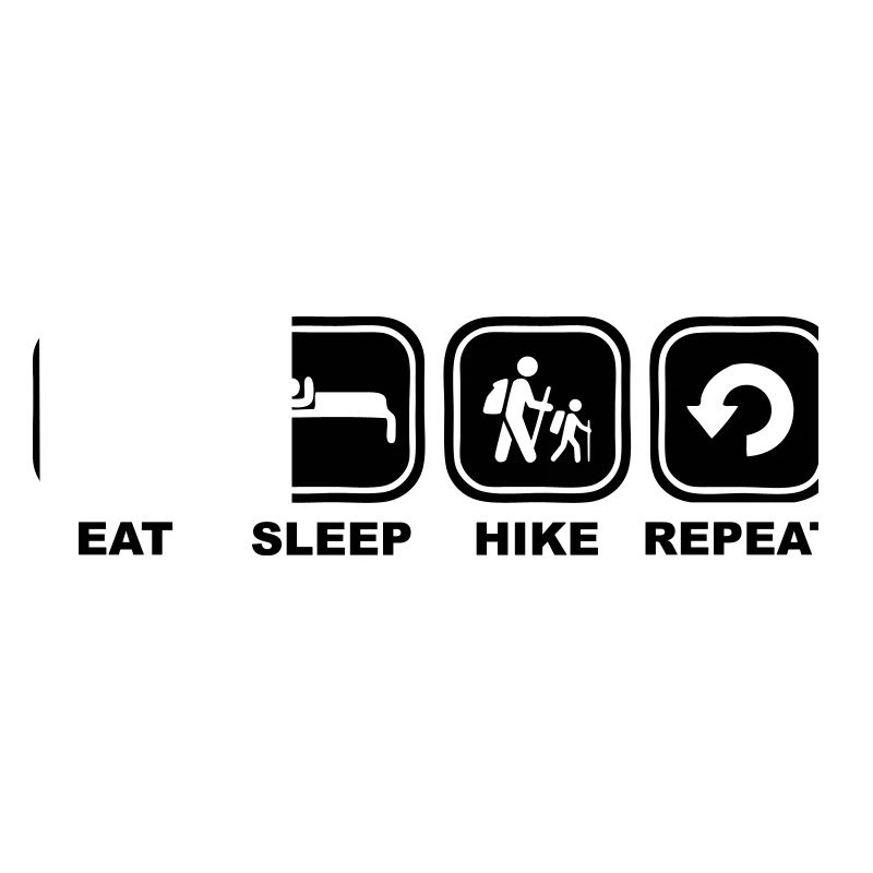 Eat sleep Hike Repeat quer