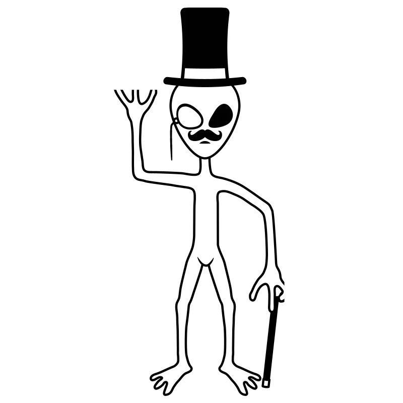 Mr. Alien waves friendly