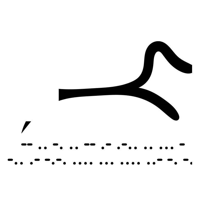 Dackel mit Morsecode