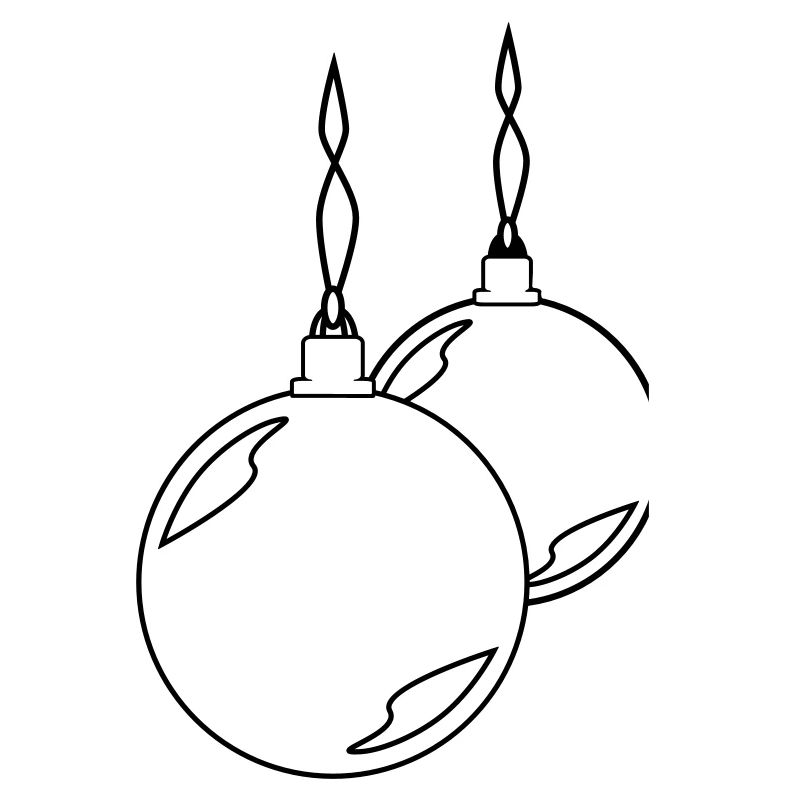 zwei Weihnachtskugeln