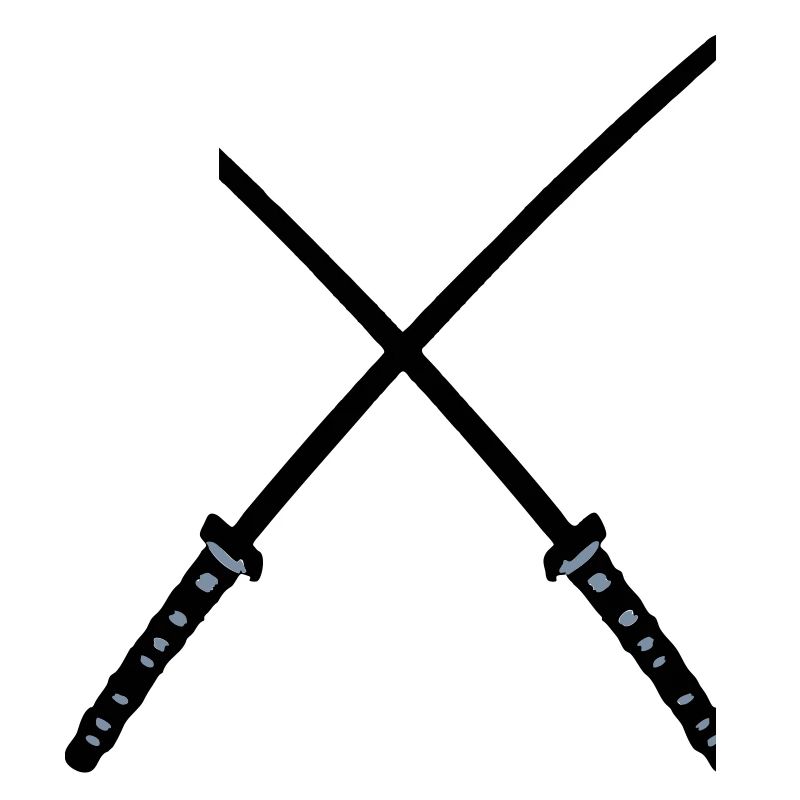 Katana Samurai épées croisées