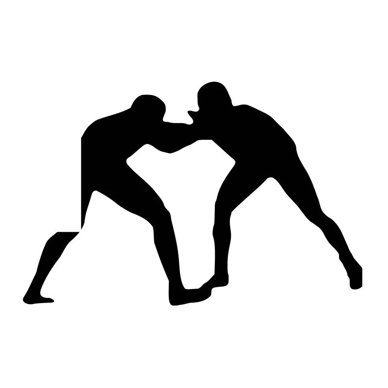 Grappling Stand Up Silhouette