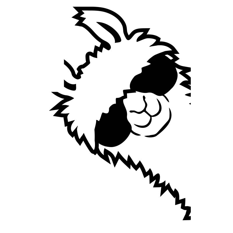 Lama looks sideways