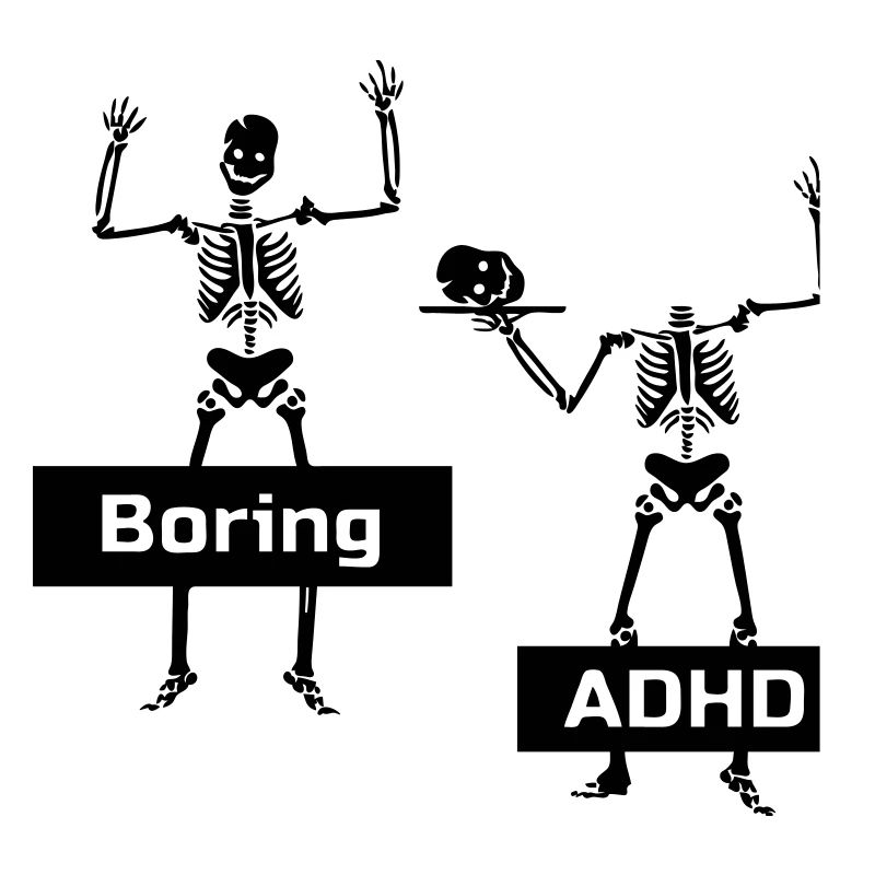 Boring vs ADHD ADHS Spruch Geschenk
