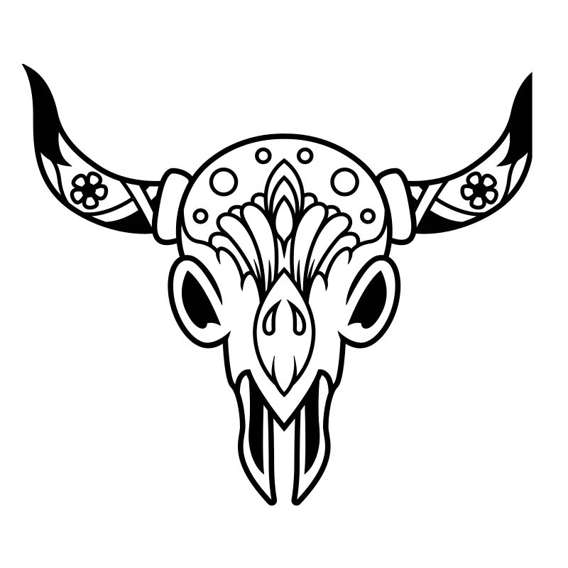 Death's head with horns