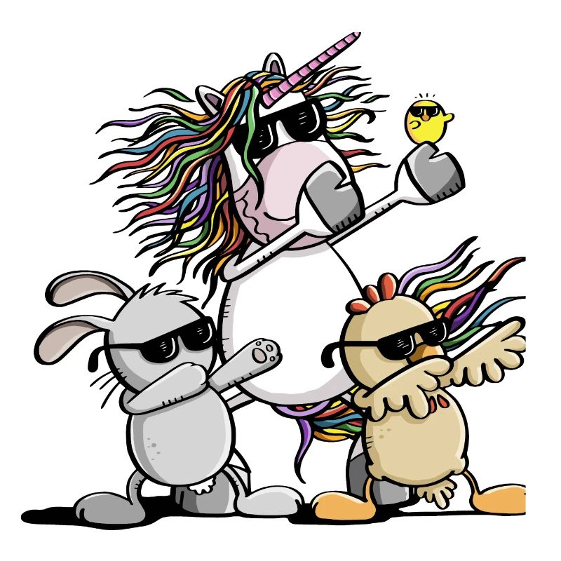 Dab Dance Easter Team - Unicorn - Chicken - Easter Bunny