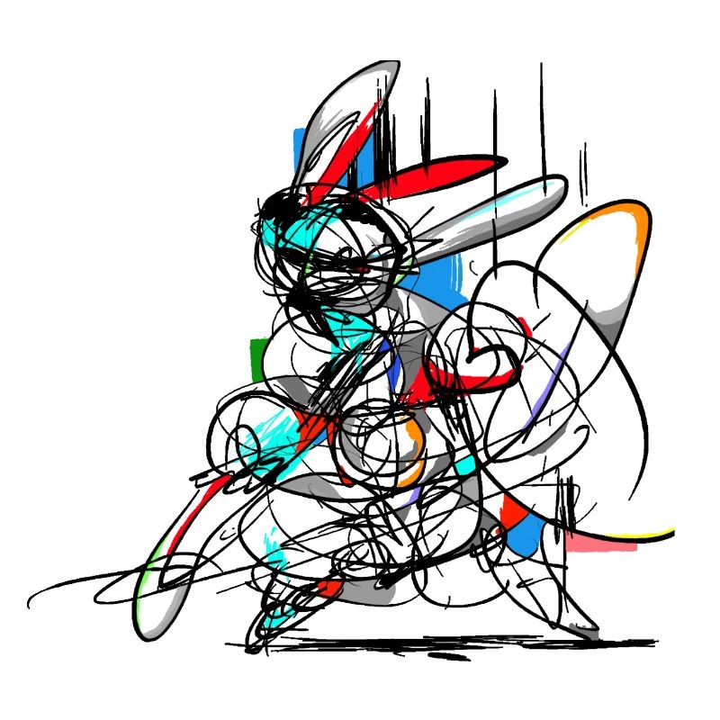 Easter Bunny/ Abstract