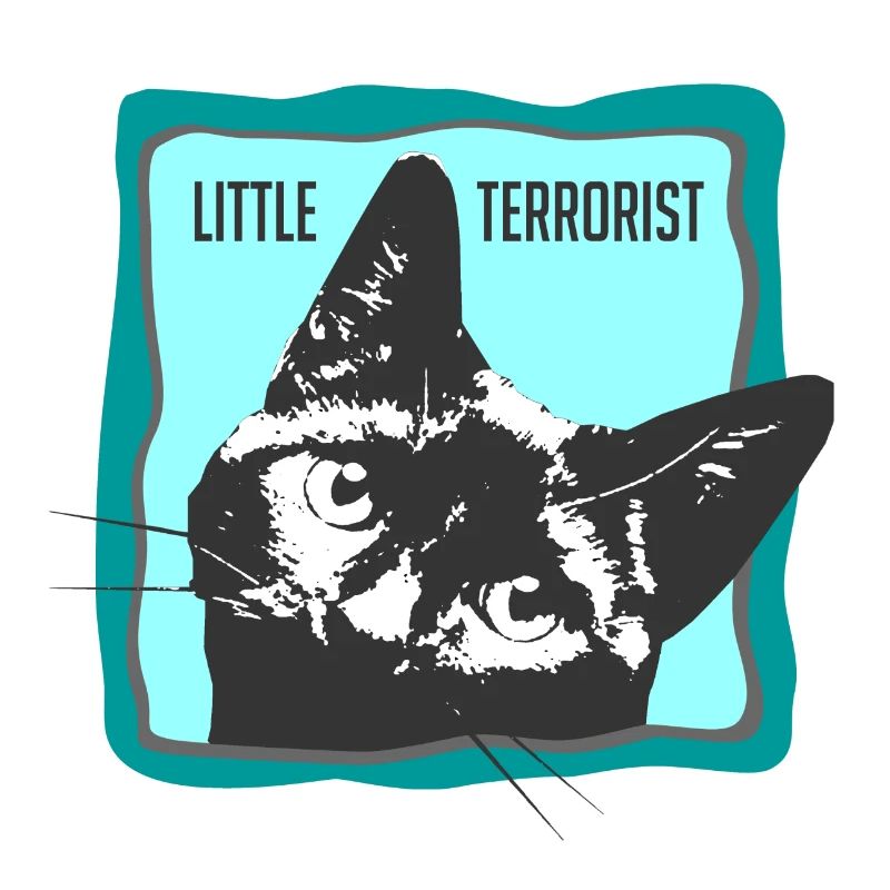 Cat portrait with slogans