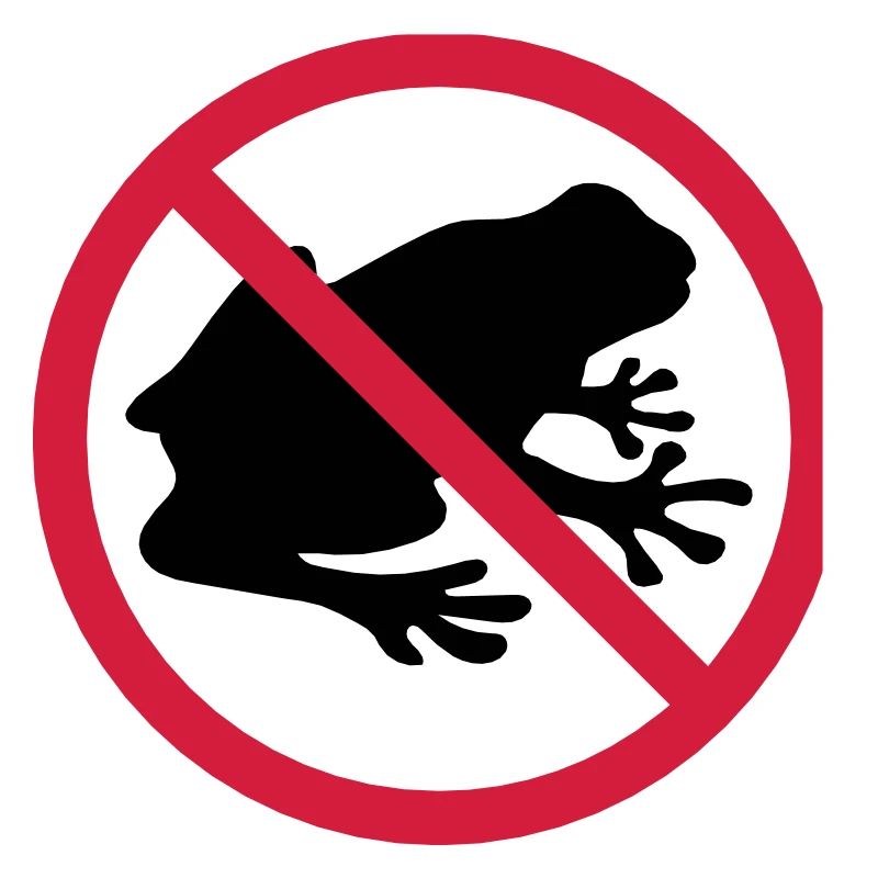 frog forbidden shield zone no kroete silhouett