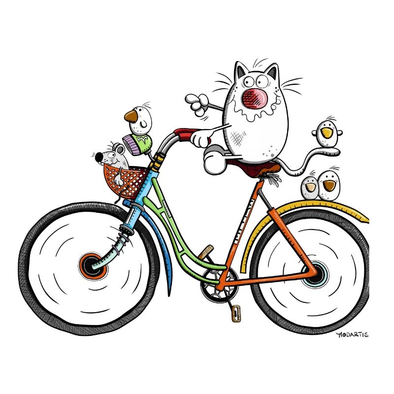 Chat à vélo