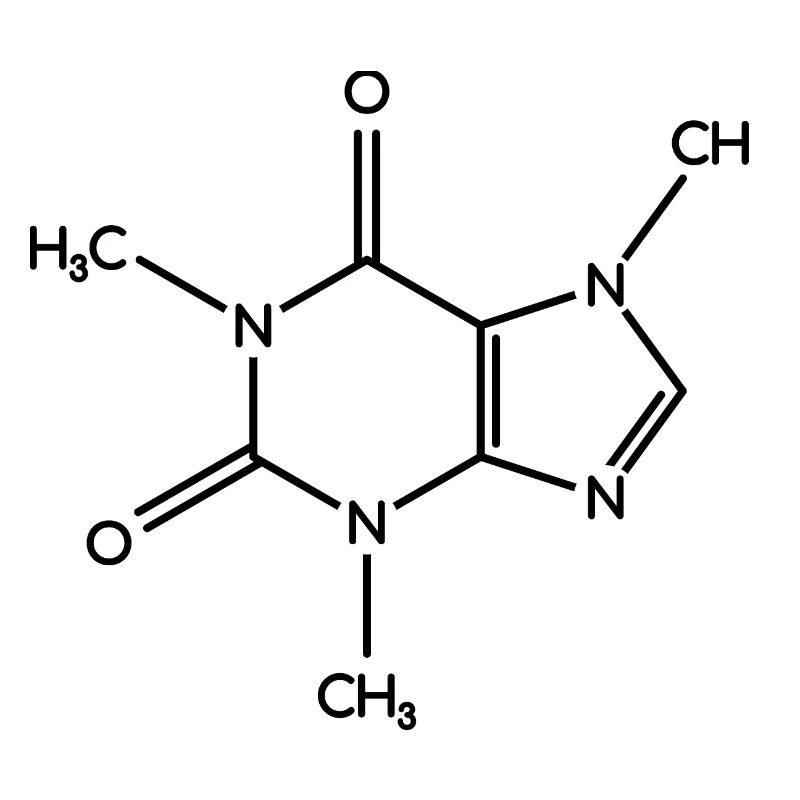 Caffeine Molecule - Structural Formula