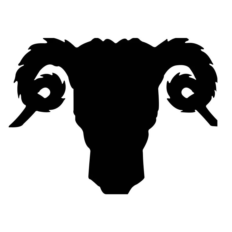 Bock- oder Rammkopfschattenbild