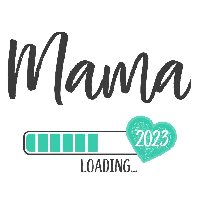 Mama Loading 2023 Herz Junge Werdende Mama