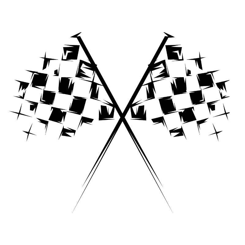 Icône du drapeau de course Illustration Icône du drapeau à damier
