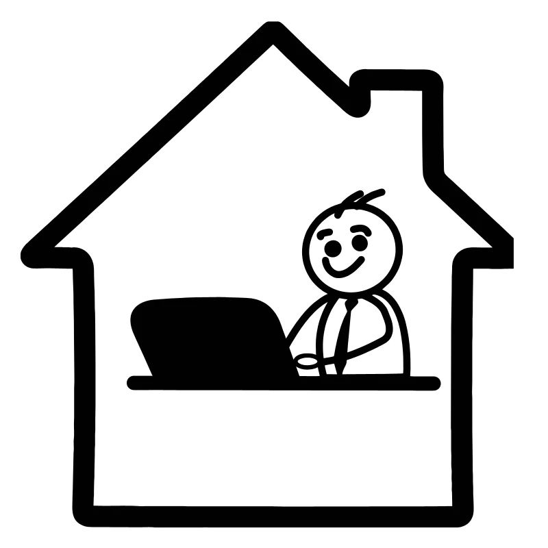 Work at home simple logo