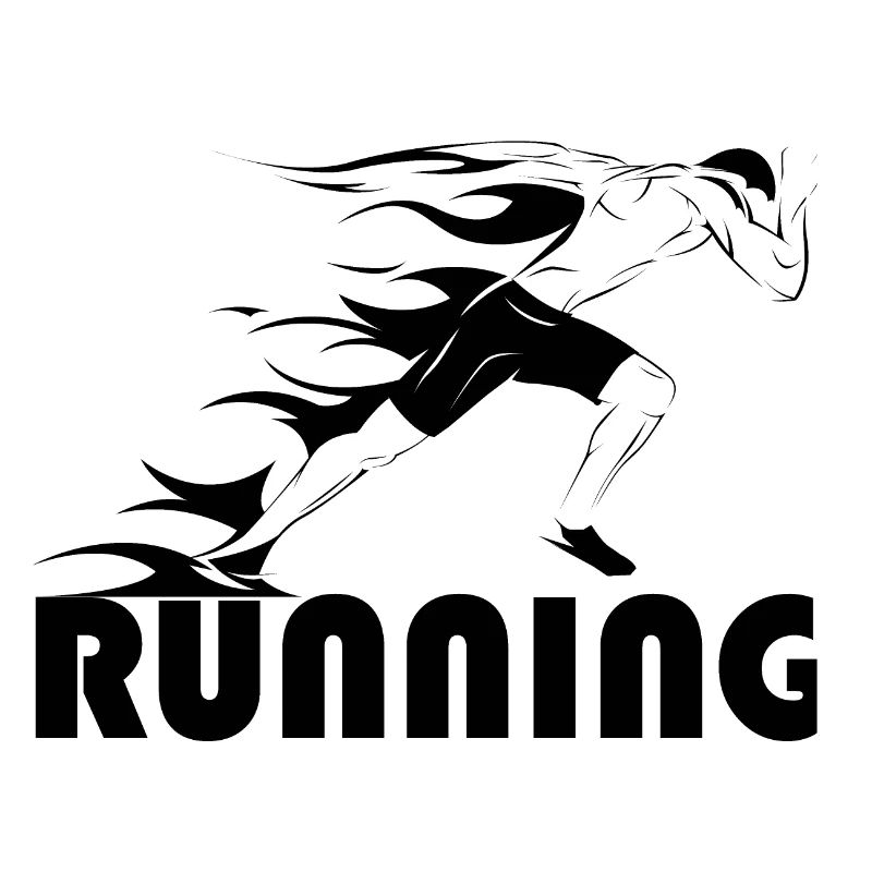 running runner symbol fire sprinter track and field athlete