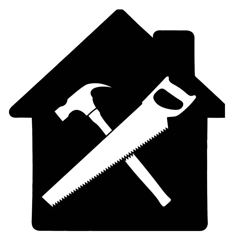 Construction de maison à logo d’outil de charpentier